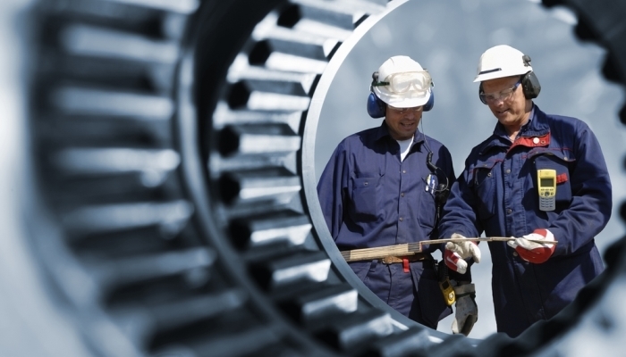 engineers working