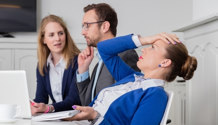 stressed out in meeting