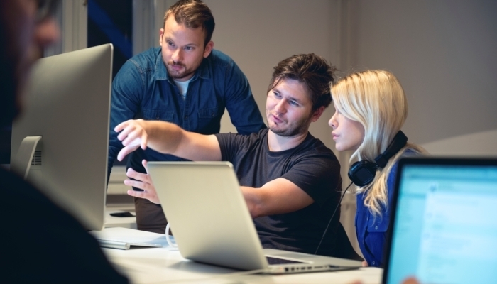 web developers with computers