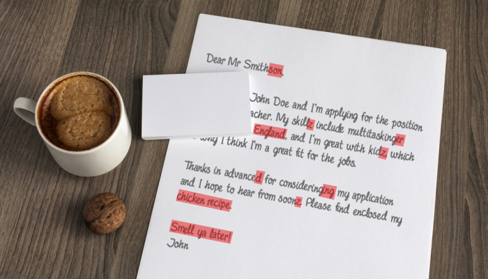 Cover letter mistakes