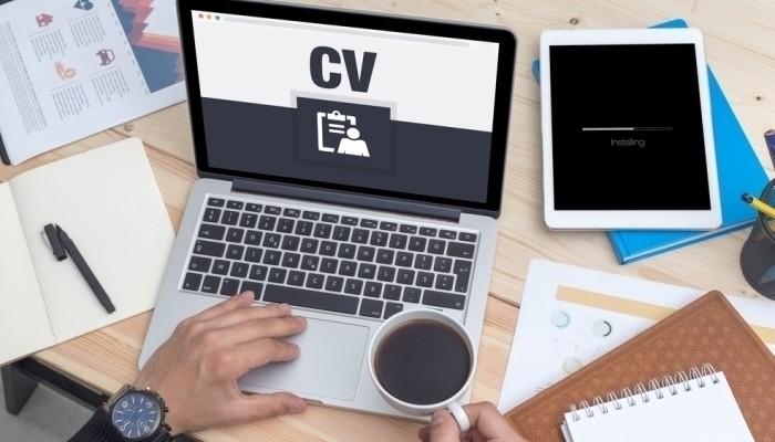 cv screening on laptop