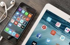 social media apps on smartphone and tablet