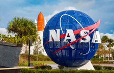 The NASA globe at the Kennedy Space Center