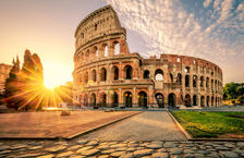 Work in Italy, The Colosseum in Rome at sunrise