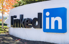 LinkedIn company sign outside the company’s Sunnydale office in Silicon Valley