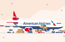 Illustration of an American Airlines plane