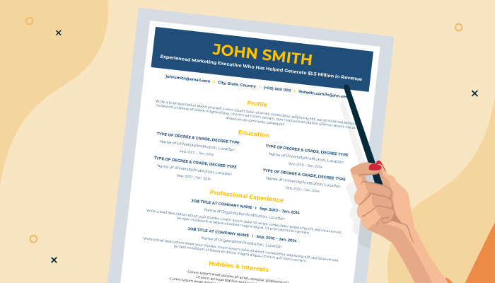 resume headline examples for high school students