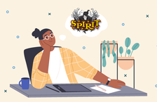 Woman thinking about the Spirit Halloween application process