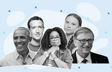 The most influential people in the world: Barack Obama, Mark Zuckerberg, Oprah Winfrey, Greta Thunberg and Bill Gates