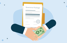 Employee being given severance pay after negotiating their severance package with their employer