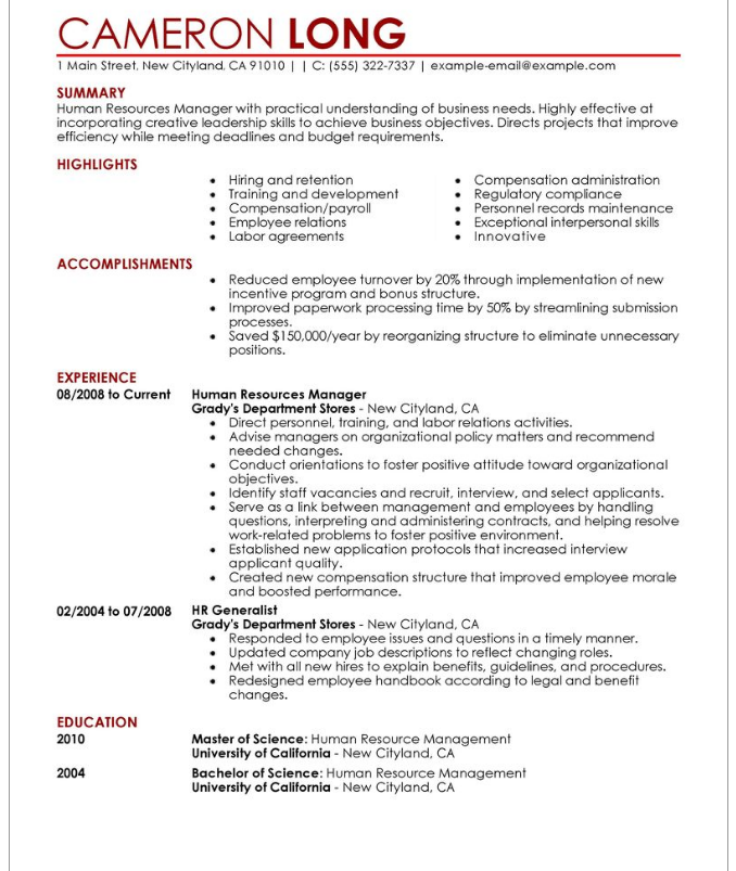 the 10 best executive cv examples